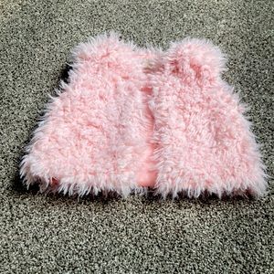 Pink Faux Fur Vest